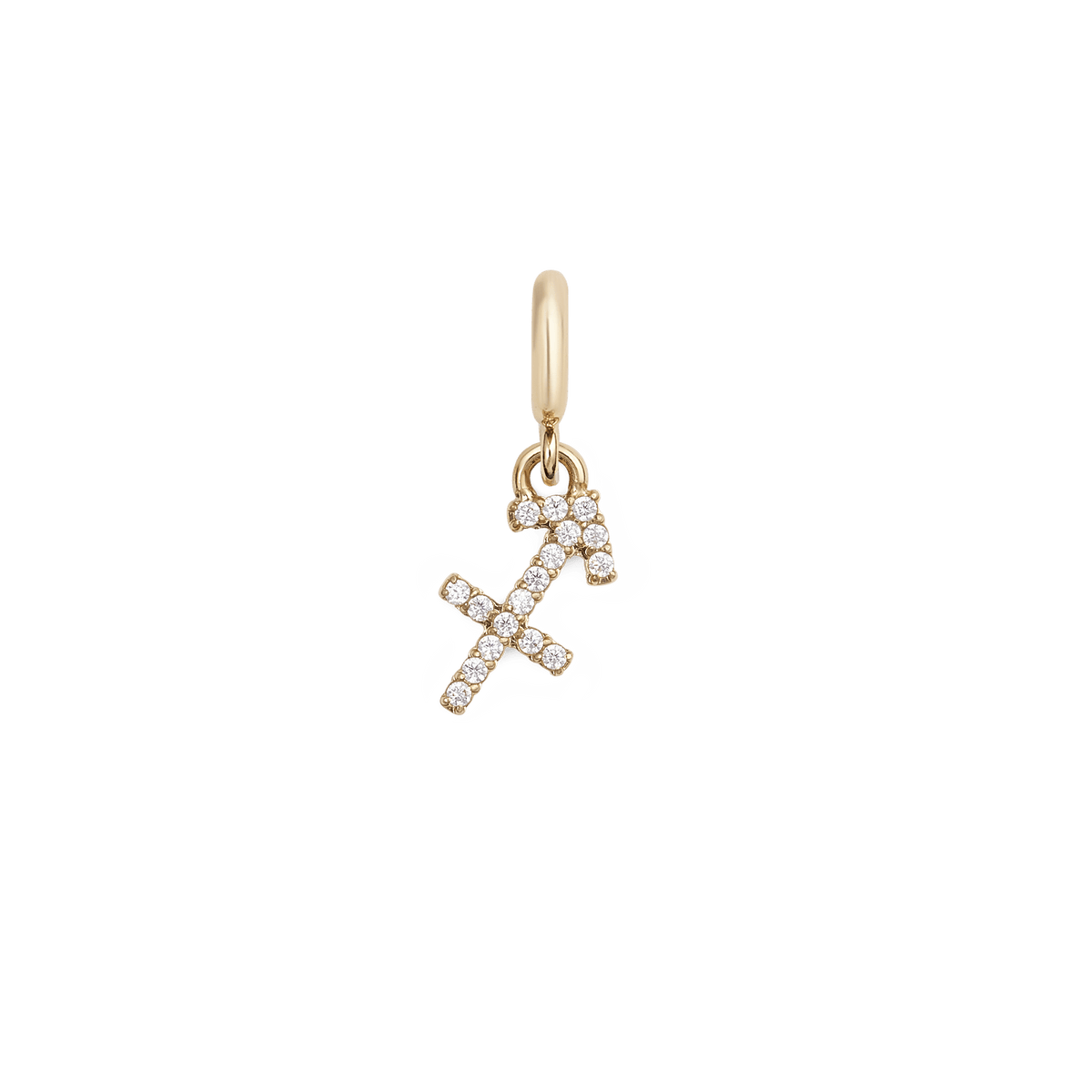 ダニエルウェリントンのZodiac Watch Charm Goldは、射手座のシンボルである矢のモチーフをキュービックジルコニアで表現。ゴールドの仕上げと相まって、上品な輝きを放ちます。