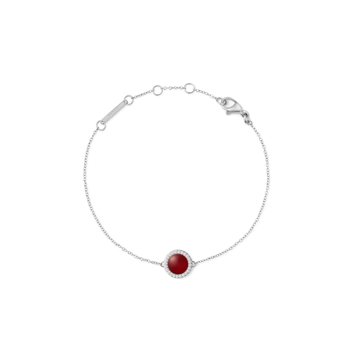Audrey Bracelet Red Agathe Silver