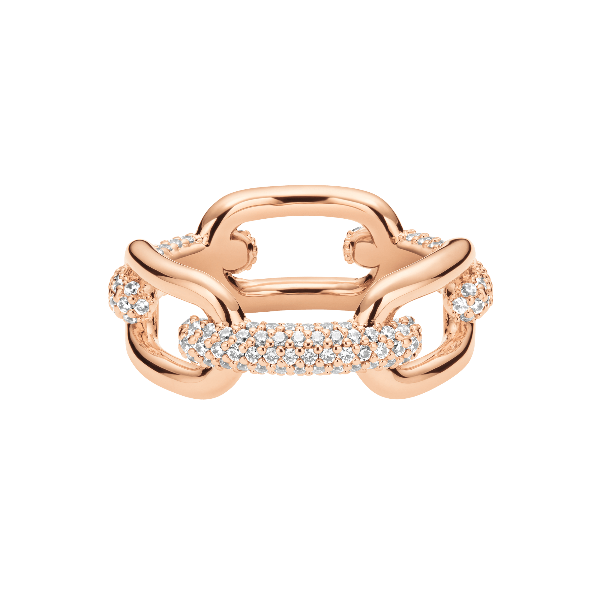 Crystal Link Ring Rose Gold Crystal Link Ring Rose Gold