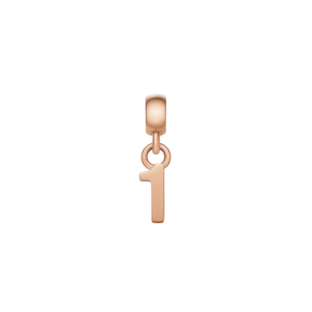 Daniel WellingtonのNumber Charm Rose Gold(数字1)は、ポリッシュ仕上げのローズゴールドカラーが上品なナンバーチャームです。シリコン内蔵のベイル付きで、コンパクトなサイズ感が特徴です。