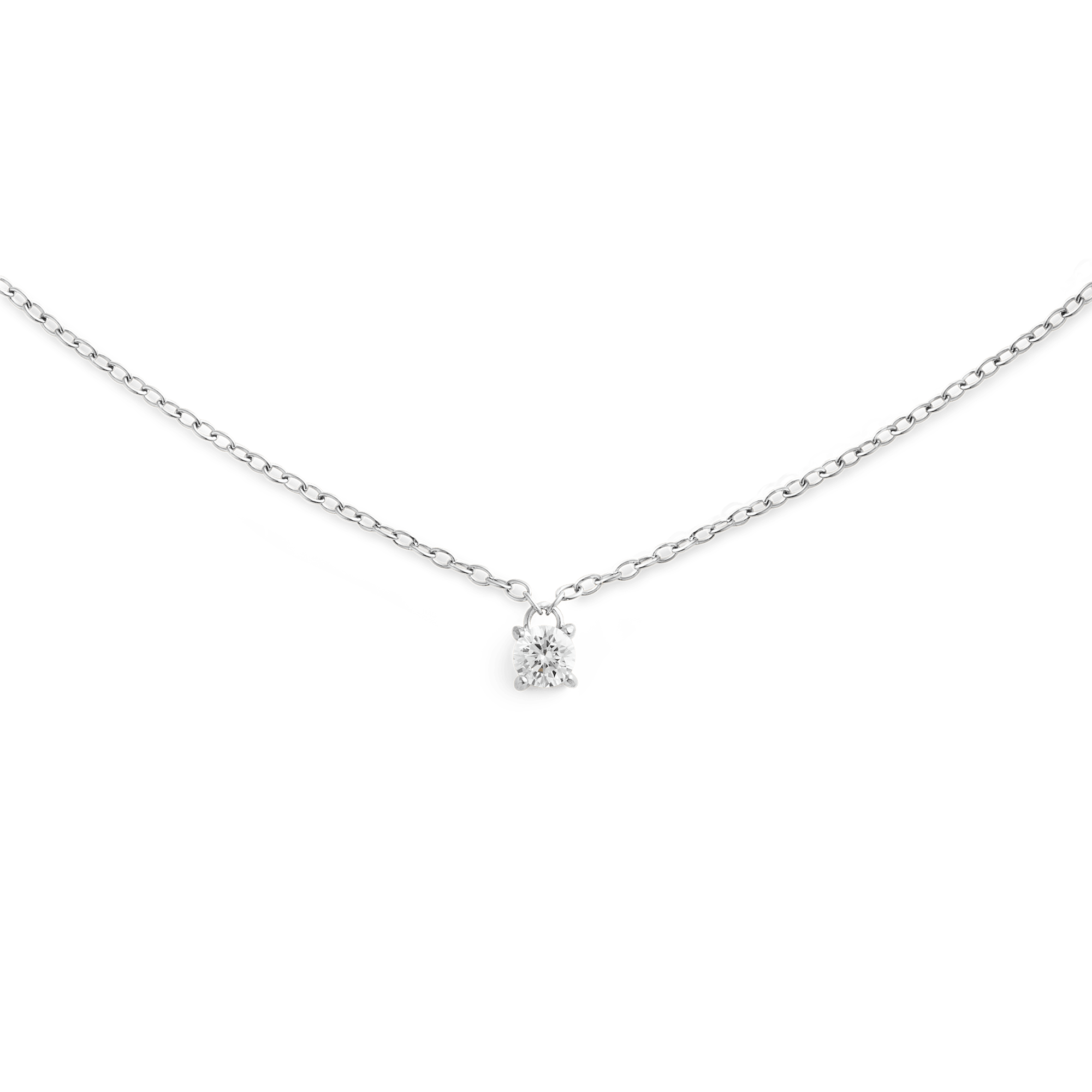 Mirelle Solitaire Necklace Silver Mirelle Solitaire Necklace Silver