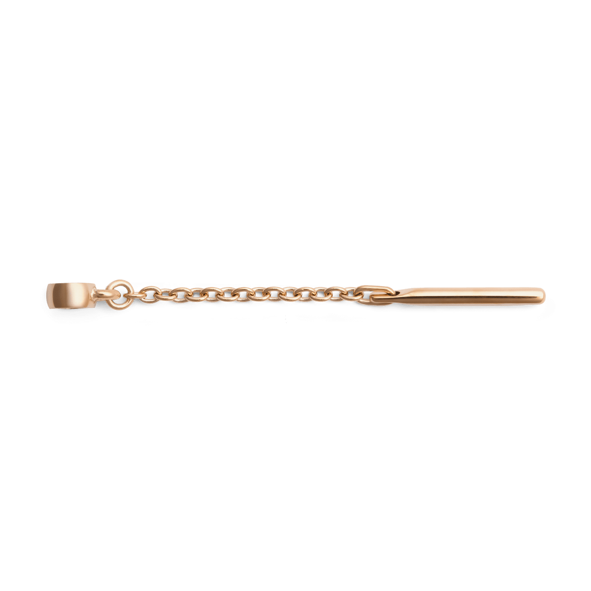 ダニエルウェリントンのCharm Extension Chain(ローズゴールド)です。細やかなチェーンリンクの両端にシリコンストッパーとバーパーツを備えた、アクセサリーとしてもお使いいただけるエクステンションチェーンです。