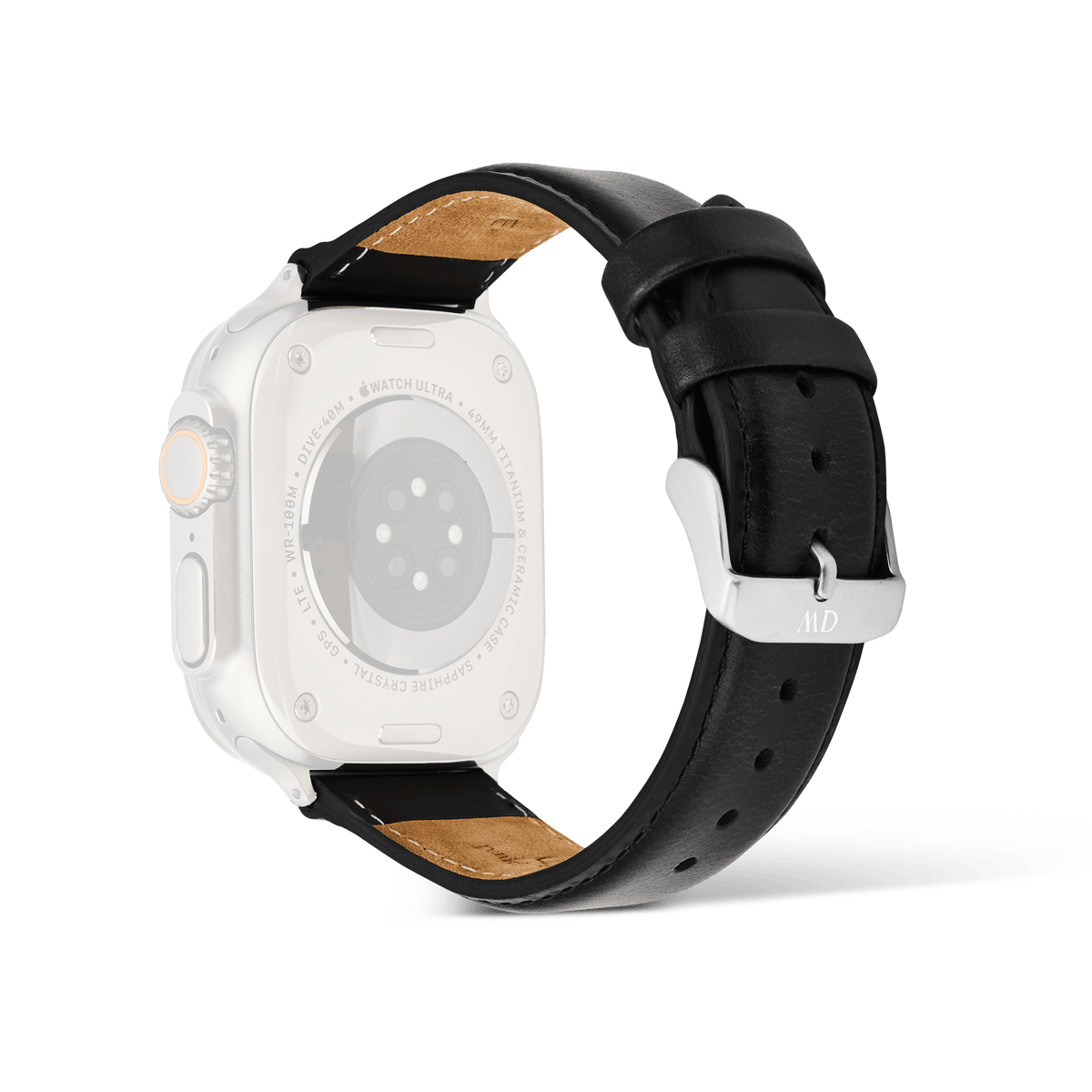 Smartwatch Strap Leather Sheffield Silver