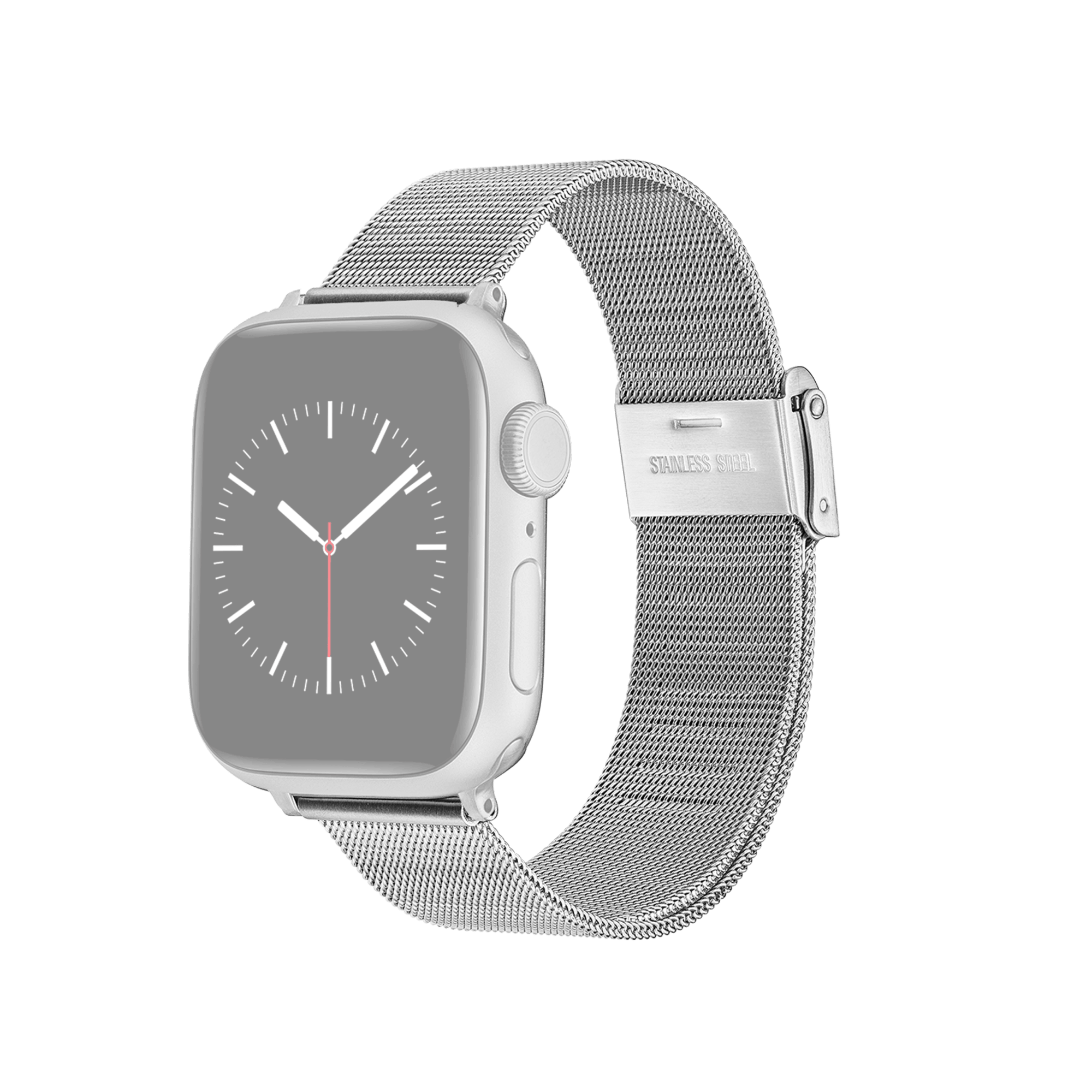 スマート ウォッチ ストラップ - シルバーのメッシュストラップ
