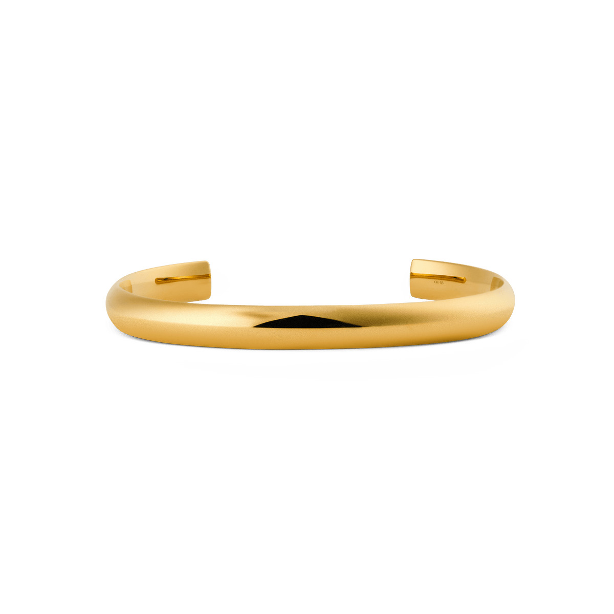 Daniel WellingtonのArch Cuff Gold 6mmは、ポリッシュ仕上げの滑らかなアーチ型カフブレスレットです。装飾を控えたミニマルなオープンカフデザインが特徴で、上品な印象に仕上がっています。
