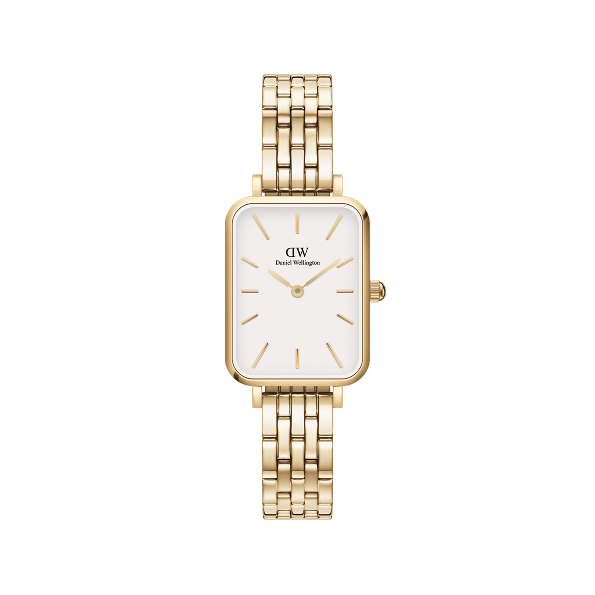 Quadro 5-Link - Women's gold watch with white dial| DW Quadro 5-Link - Women's gold watch with white dial| DW