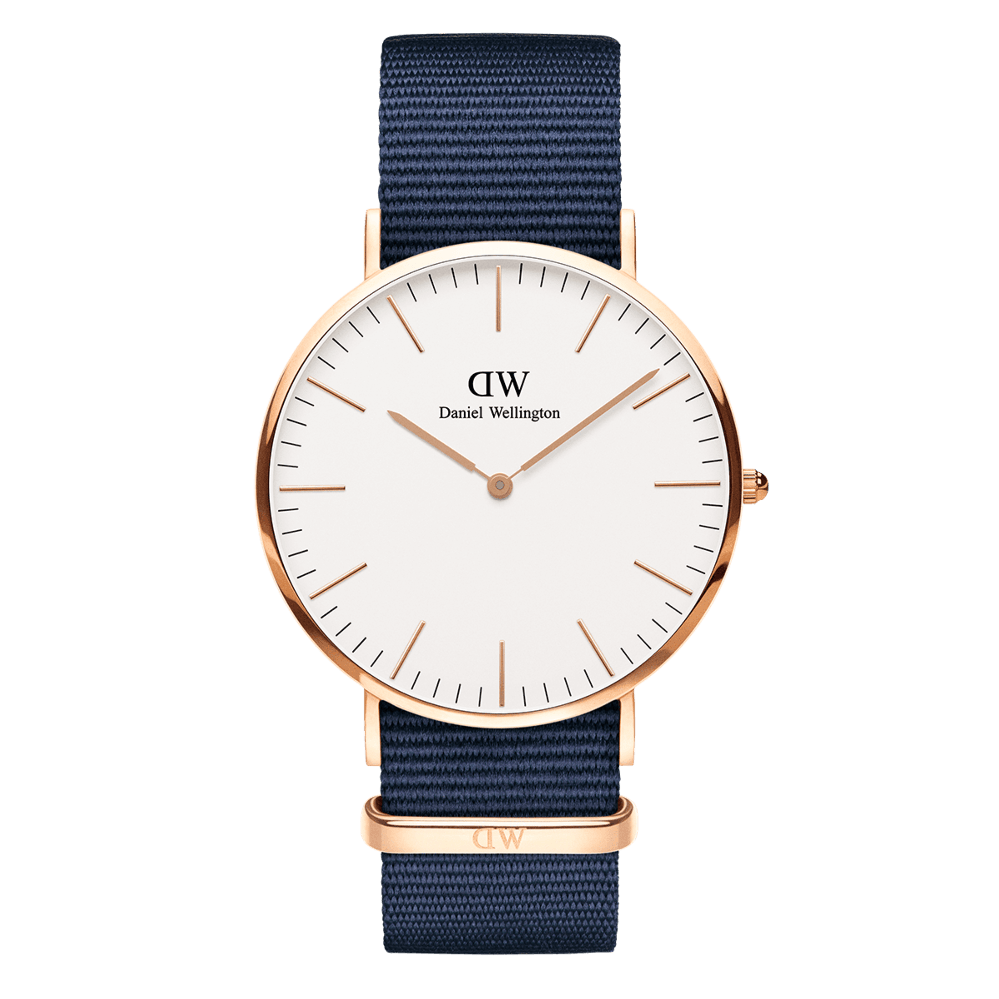 Bayswater - Men's watch in blue & rose gold 40mm | DW – Daniel