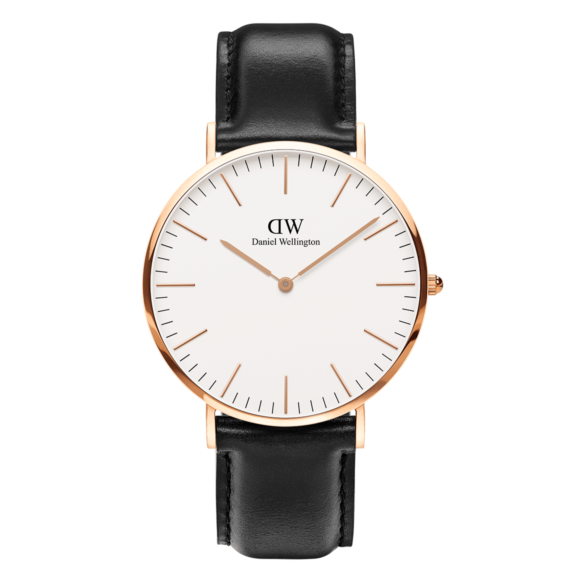 Sheffield - Men's watch in rose gold & white dial 40mm | DW