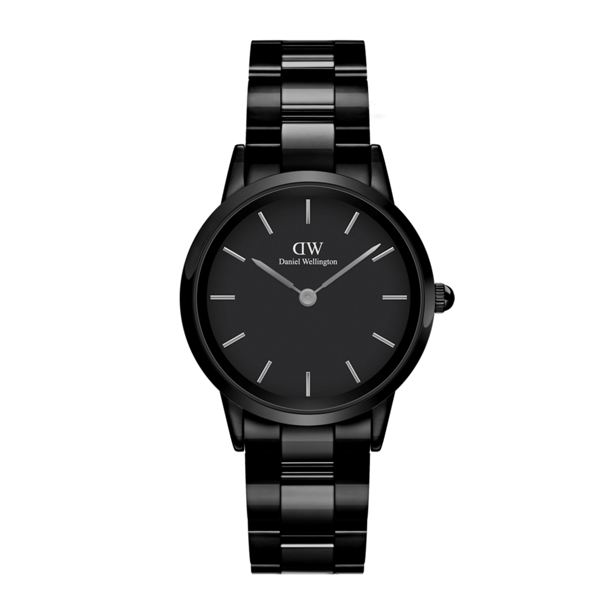 Iconic Link Ceramic - Stylish black ceramic watch 32mm | DW 
