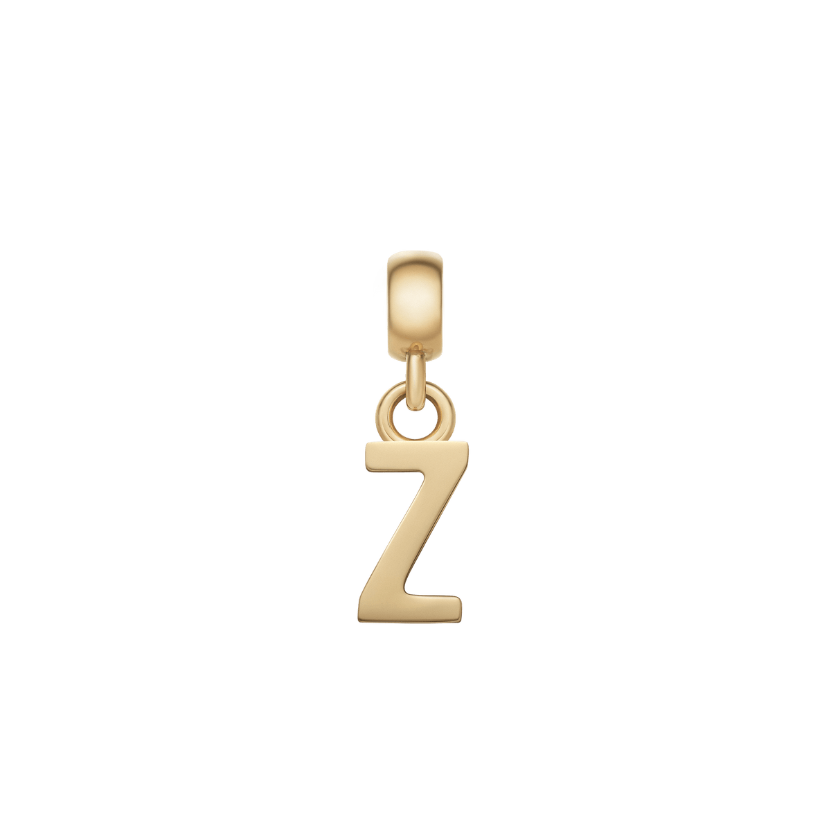 Daniel WellingtonのLetter Charm Goldは、アルファベットの「Z」をモチーフにしたデザインです。斜めのラインが上下の水平線をつなぐ端正なフォルムで、ポリッシュゴールドの滑らかな表面が光を受けて上品に輝きます。
