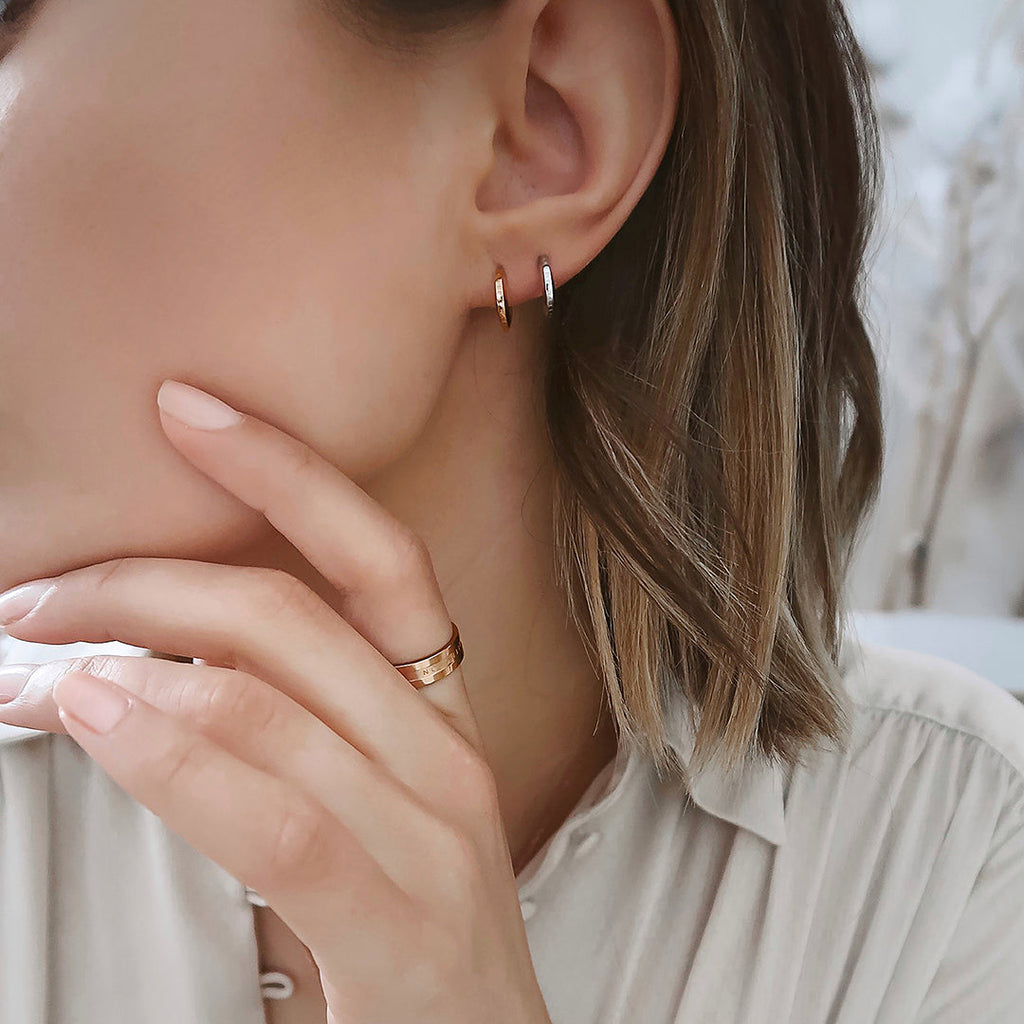 Ripple earrings モダンウィーヴィング ピアス Ripple dangle earrings 5cm リップル ピアス 5cm him