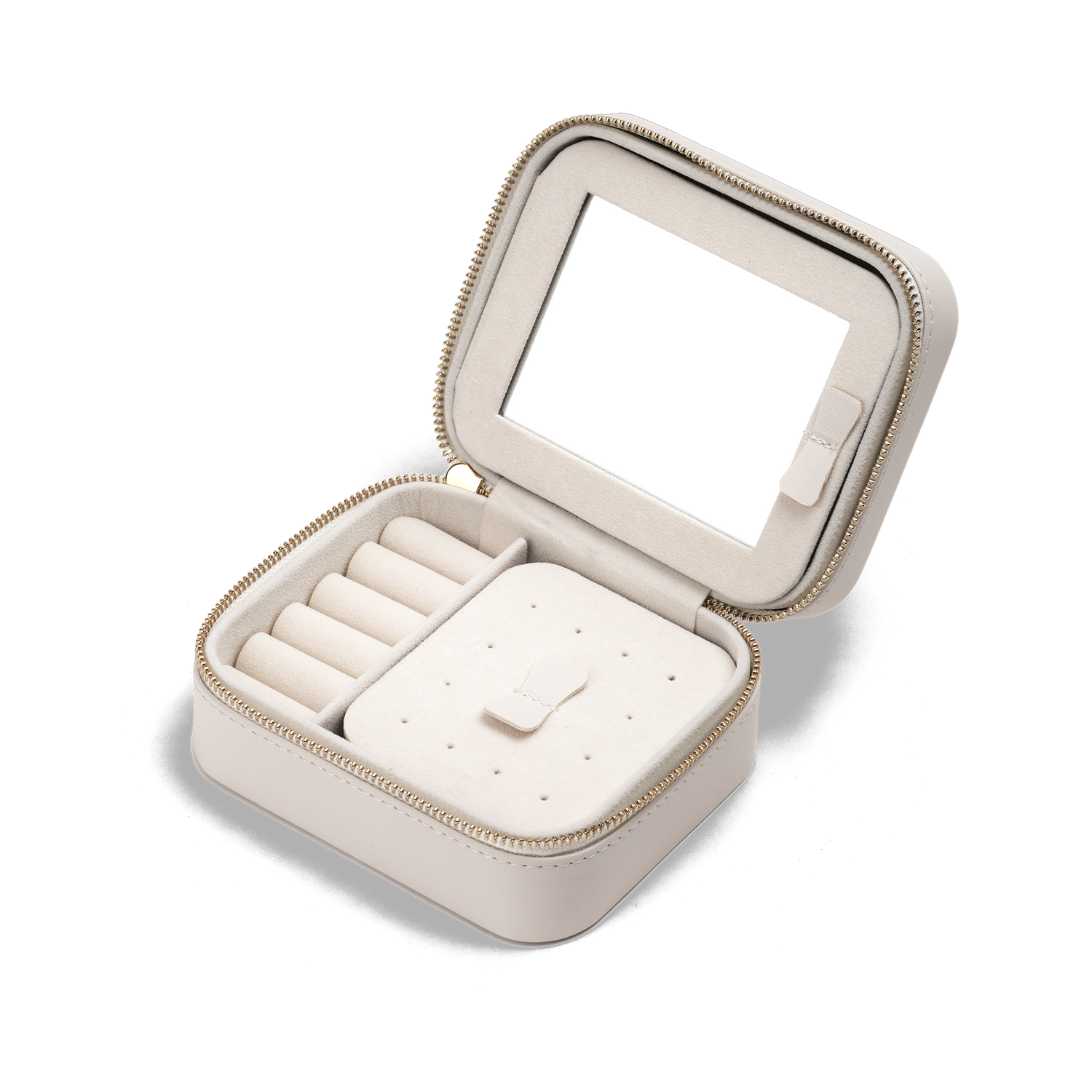 Travel Jewellery Box White