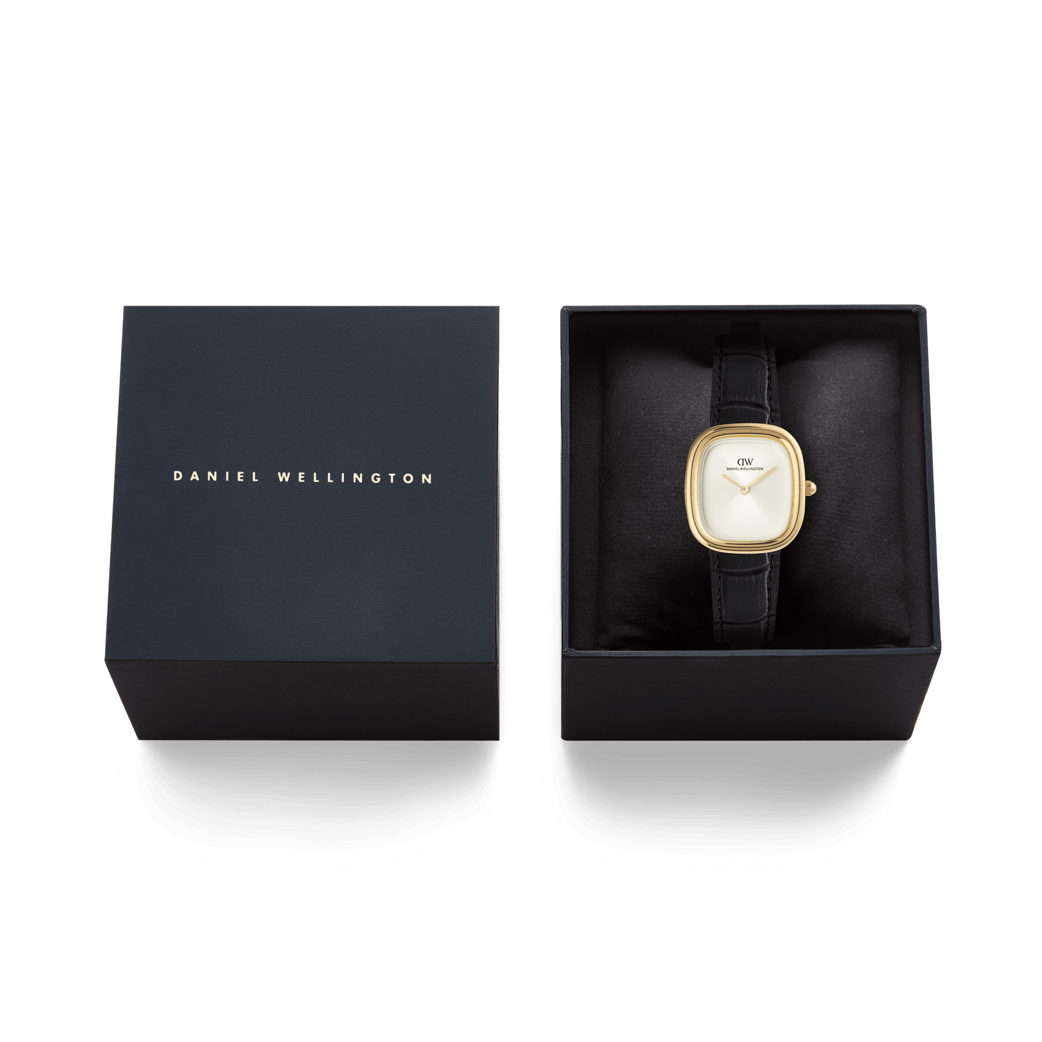 Margot Black Croc Gold