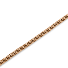 Tide Mesh Bracelet Melrose 2.8のメッシュチェーン部分を拡大した画像です。ローズゴールドの細かなリンクが規則的に連なり、光を受けて繊細な陰影を描き出す上質な質感がお分かりいただけます。