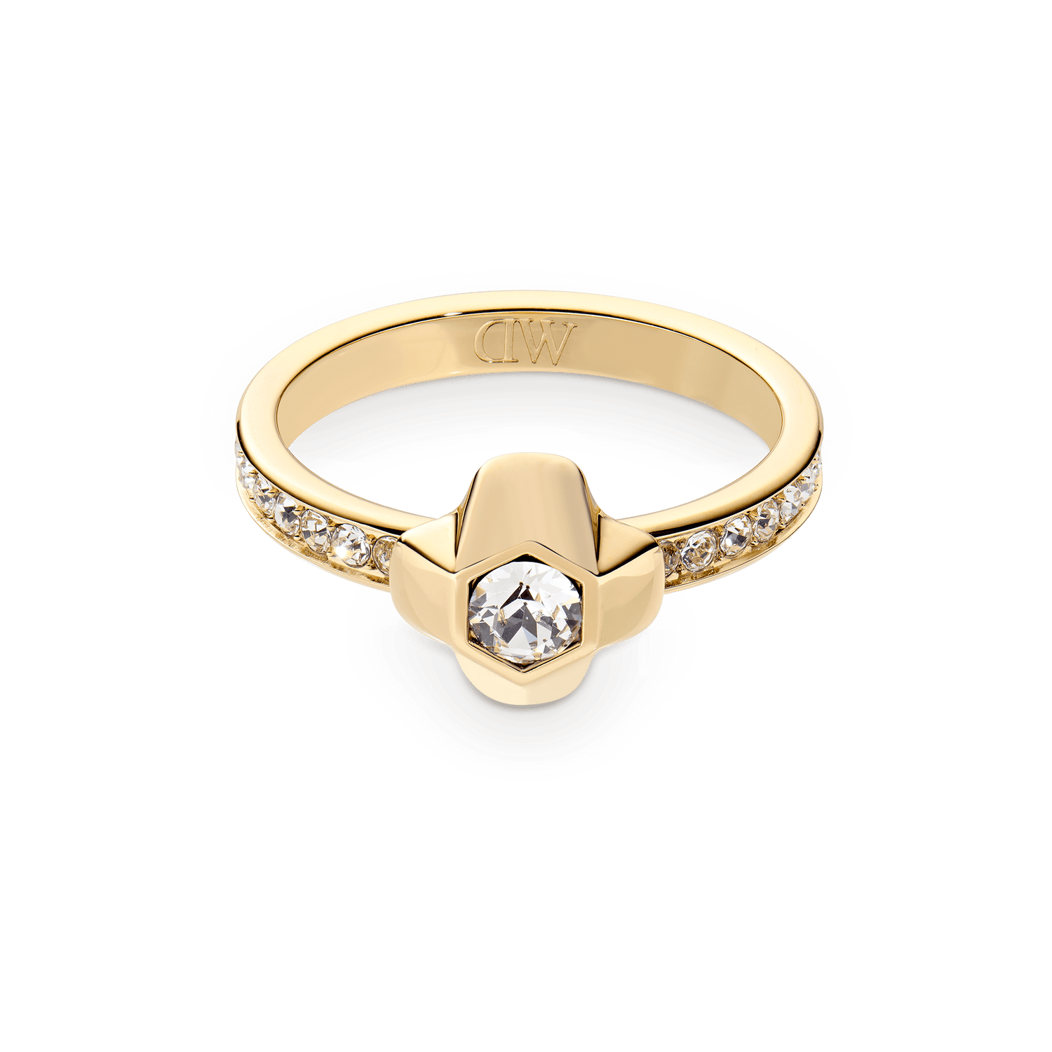 North Star Ring Small Lumine Sidestones Gold