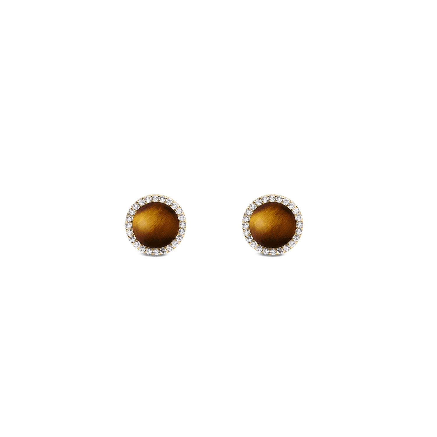 Audrey Earrings Tiger Eye Gold