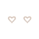 Daniel WellingtonのMirelle Heart Earringsは、ローズゴールドのスタッドピアスです。ホワイトキュービックジルコニアがハートの輪郭に沿ってセッティングされ、繊細な輝きを放つデザインとなっています。