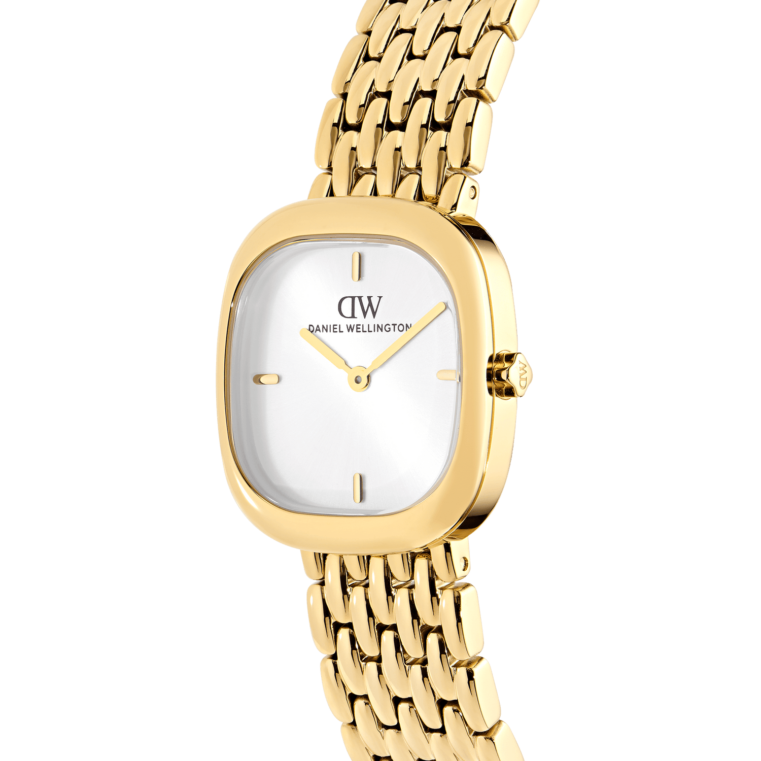 Corta White Grain-Link Gold