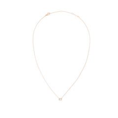 ダニエルウェリントン Crystal Zodiac Chain Necklaceの全体像。ローズゴールドの細身チェーン中央に、クリスタルをあしらった星座モチーフのペンダントが配されています。ロブスタークラスプやアジャスターチェーンのディテールも確認できる商品写真です。