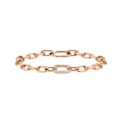 Crystal Link Bracelet Rose Gold