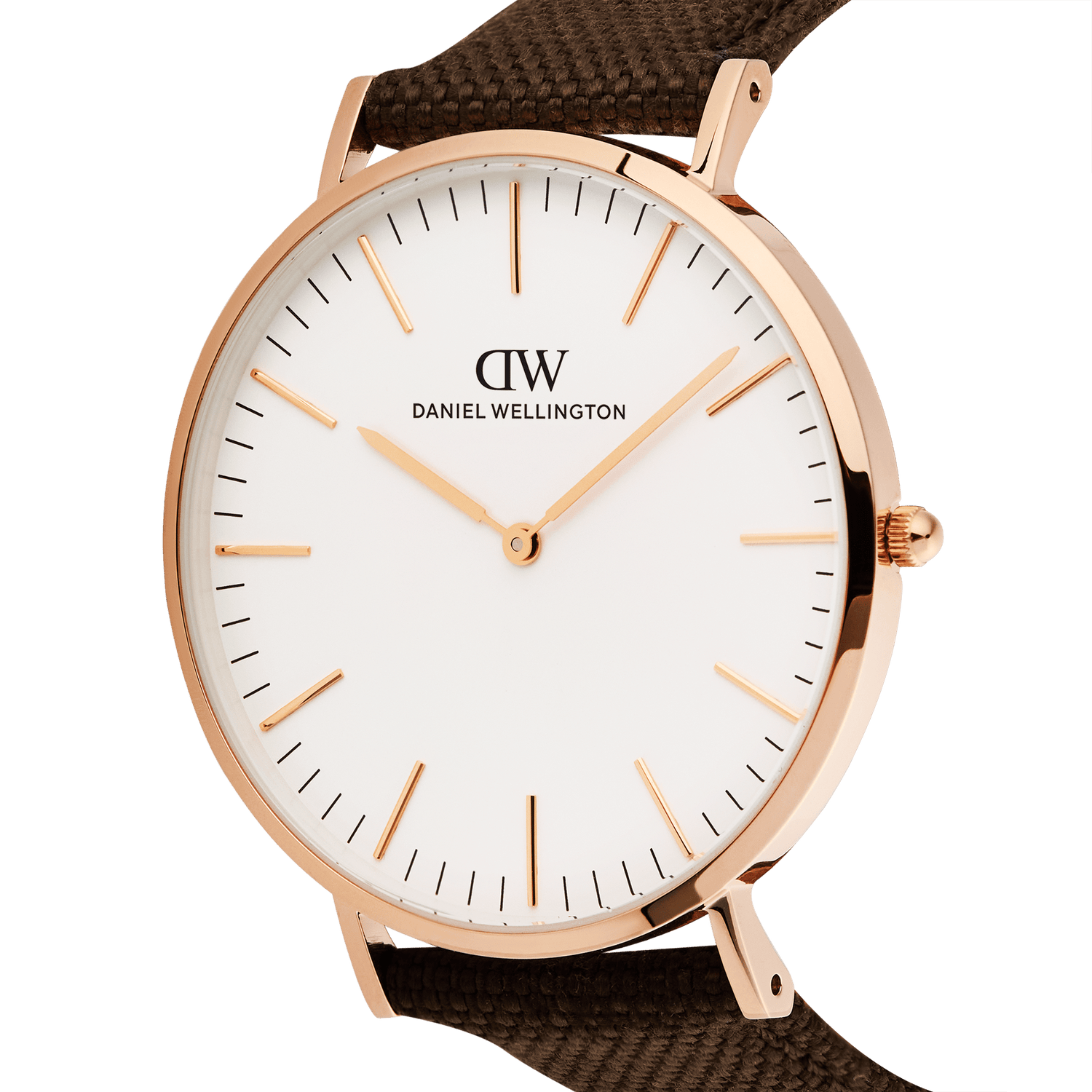 Classic Brown Canvas Rose Gold