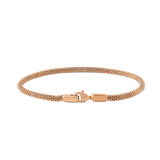 Daniel WellingtonのTide Mesh Bracelet Melrose 2.8は、ローズゴールドのメッシュブレスレットです。細かく編み込まれたメッシュチェーンと、ロブスタークラスプにブランドロゴが刻印された上品なデザインが特徴です。