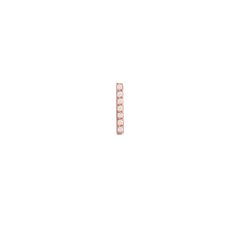 Daniel Wellington Crystal Bar Stud Rose Goldのピアス単品です。ローズゴールドのバーに7粒のクリスタルが一列に並び、ミニマルながら上品な印象に仕上げています。