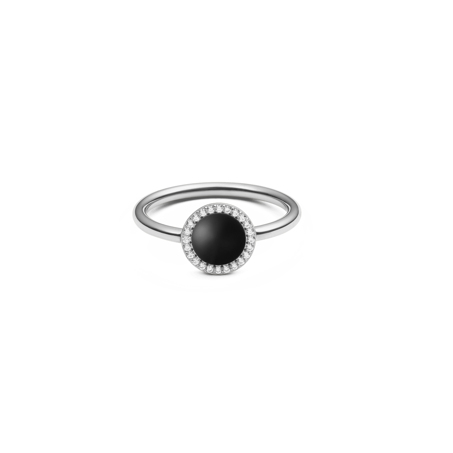 Audrey Ring Black Agathe Silver