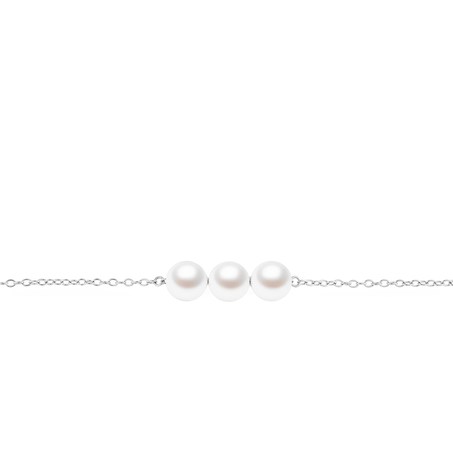 Pearl Trio Bracelet Silver