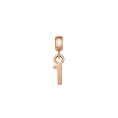 Daniel WellingtonのNumber Charm Rose Gold（数字1）は、ポリッシュ仕上げのローズゴールドカラーが上品なナンバーチャームです。シリコン内蔵のベイル付きで、コンパクトなサイズ感が特徴です。