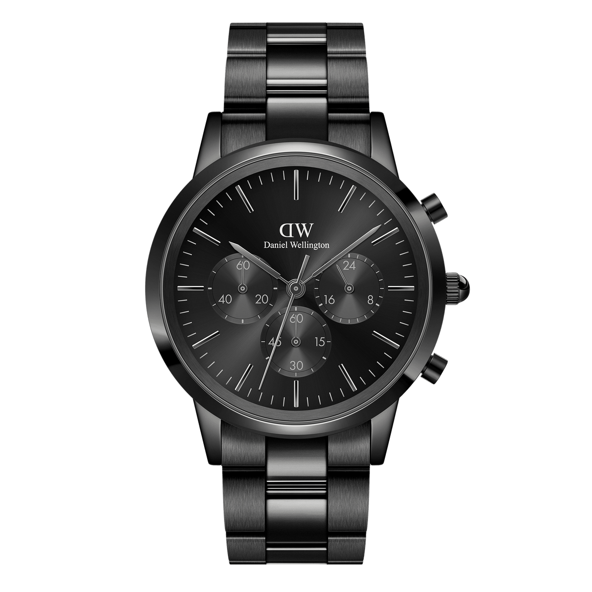Iconic Chronograph Link Onyx B | DW Iconic Chronograph Link Onyx B | DW