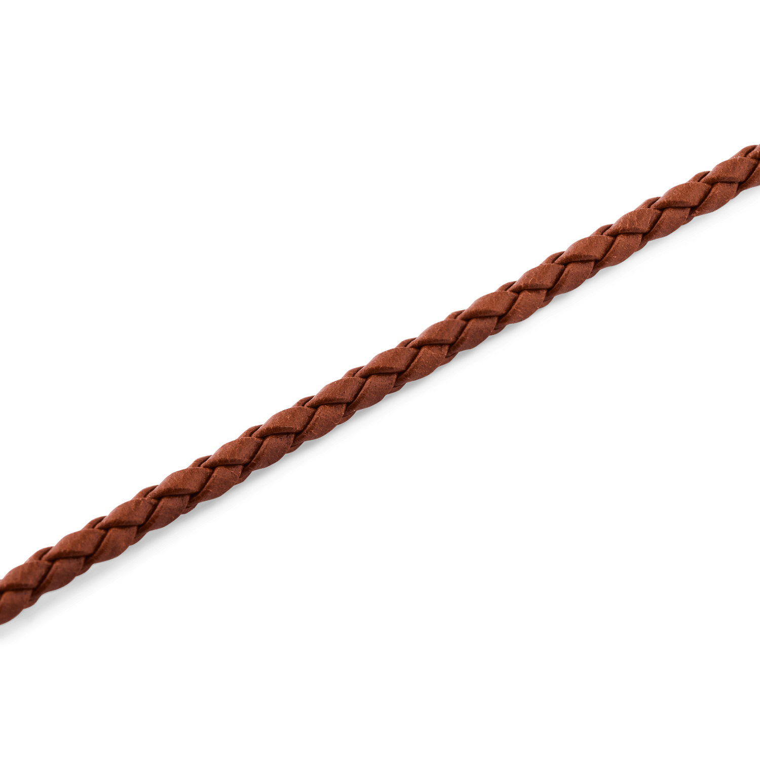 Daniel WellingtonのBraided Leather Bracelet St Mawes 2.8の編み込みレザー部分をクローズアップした写真です。ライトブラウンのなめし革が丁寧に編み込まれた質感と、細やかな編み目のディテールがご覧いただけます。