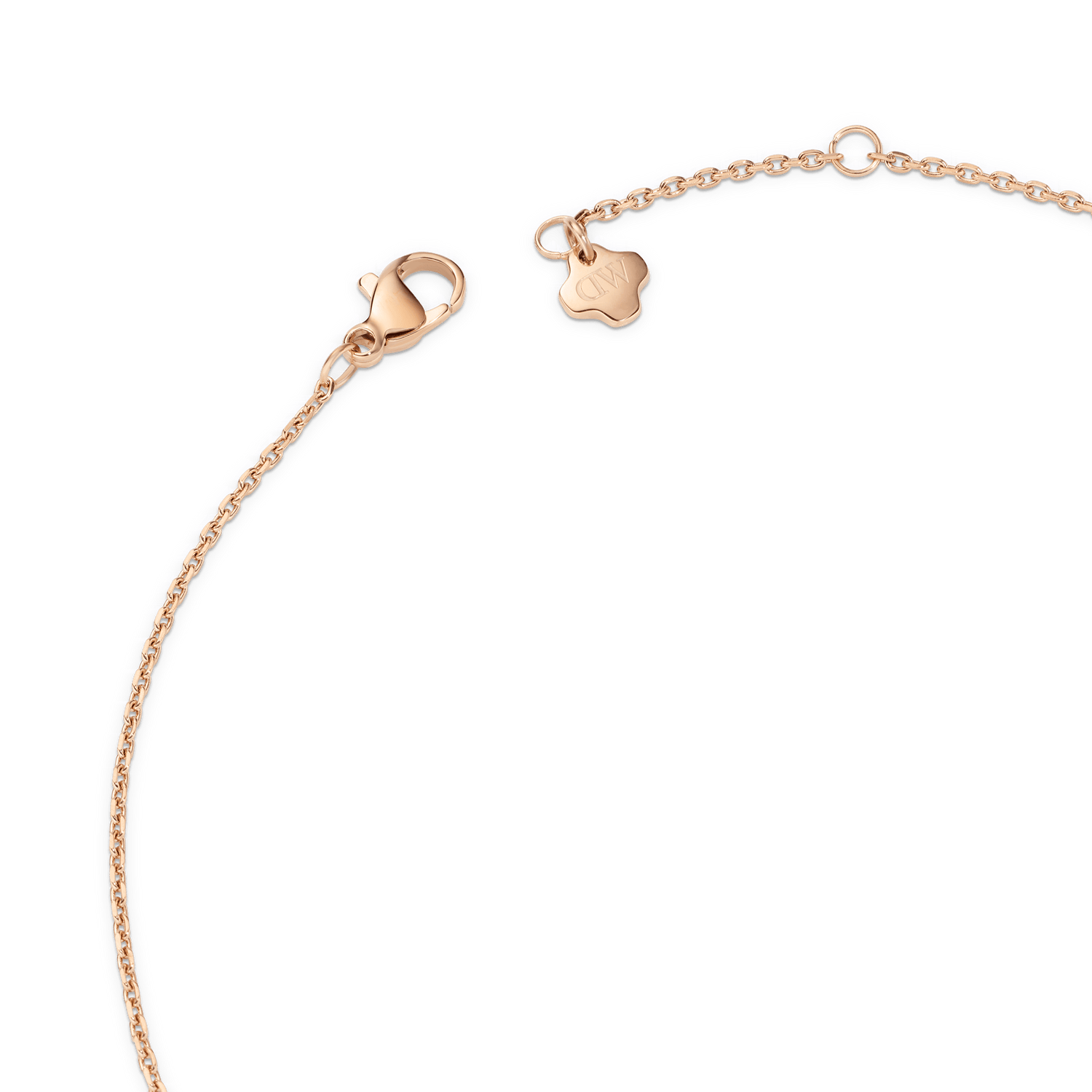North Star Necklace 7 Small White Enamel Rose Gold