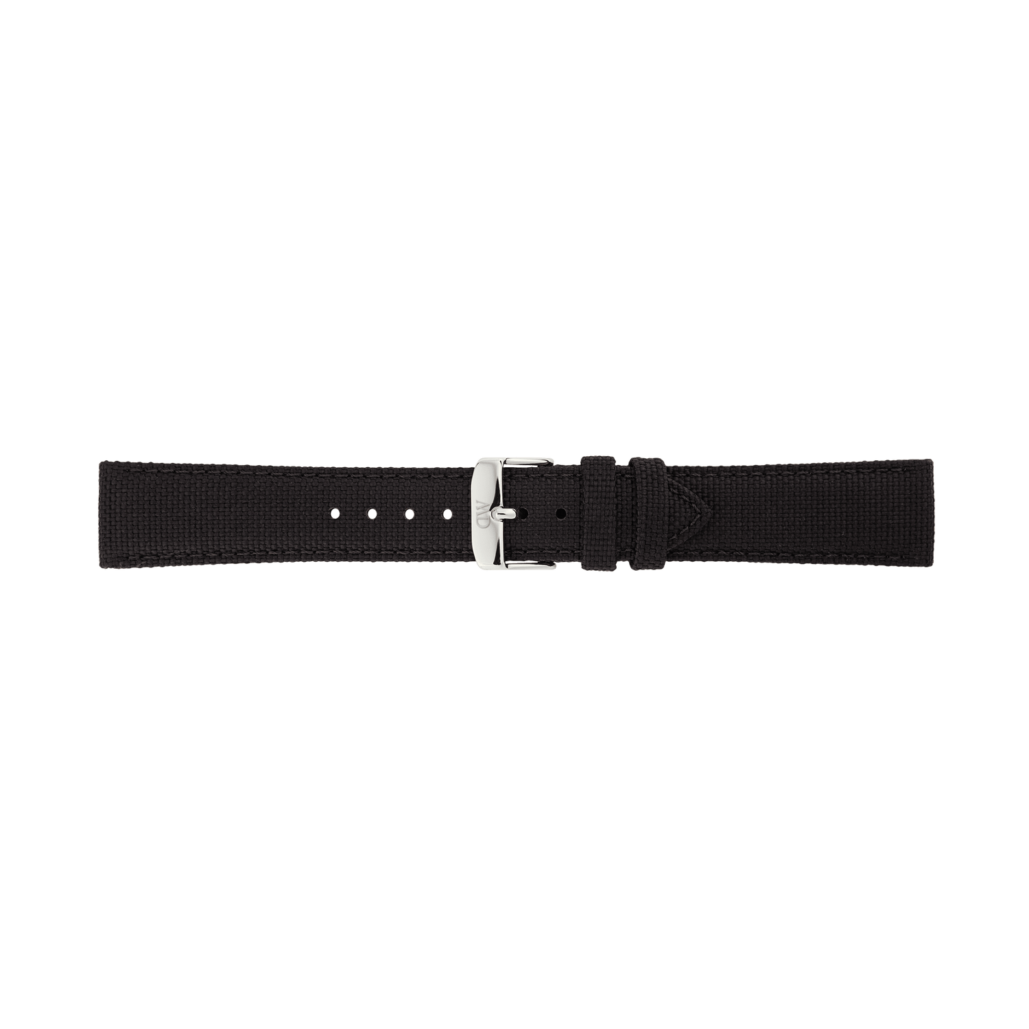 Black Canvas Strap Silver