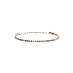 Daniel WellingtonのClassic Tennis Bracelet Apricot Rose Goldは、アプリコットカラーのクリスタルが一列に輝くローズゴールドのテニスブレスレットです。アジャスターチェーンとロブスタークラスプ、ブランドロゴプレートがデザインにアクセントを添えています。