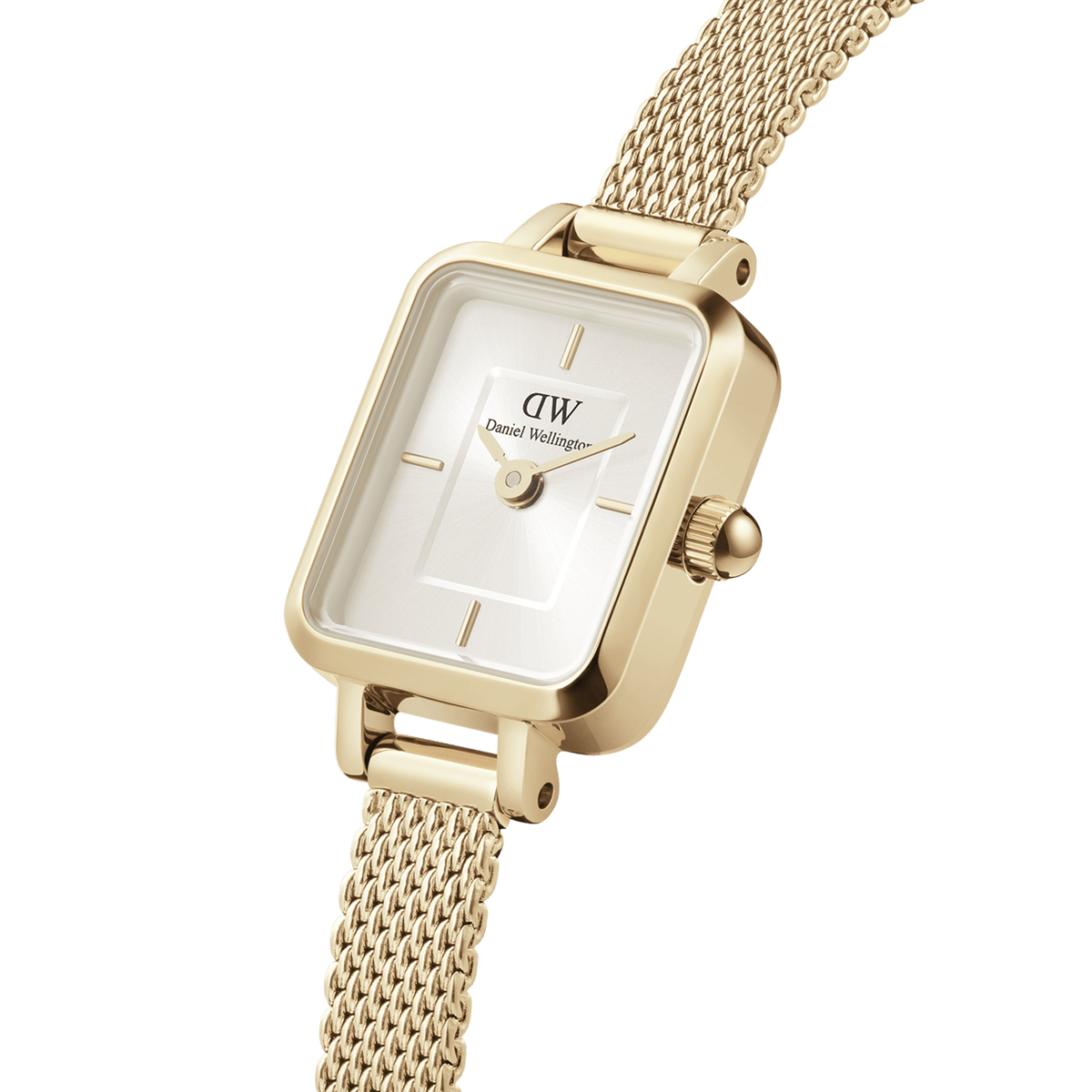 Quadro mini-champagne square dial watch for women | DW Quadro mini-champagne square dial watch for women | DW