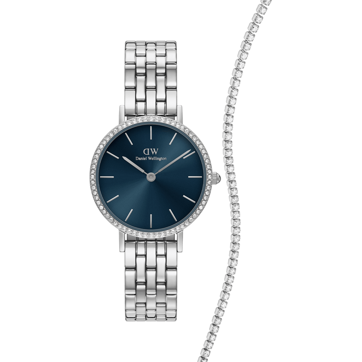 Petite Bezel Arctic & Tennis Necklace S