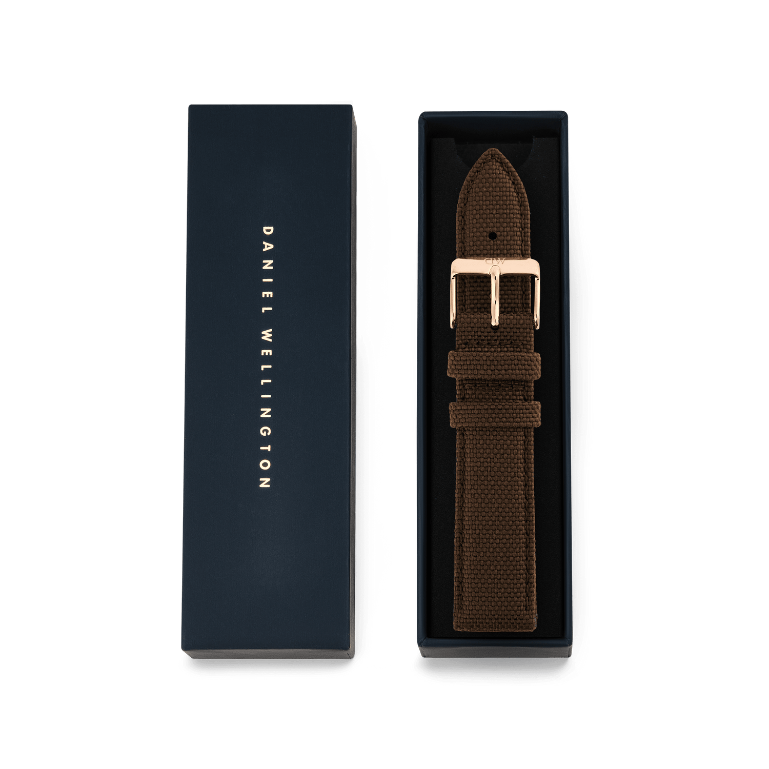 Brown Canvas Strap Rose Gold
