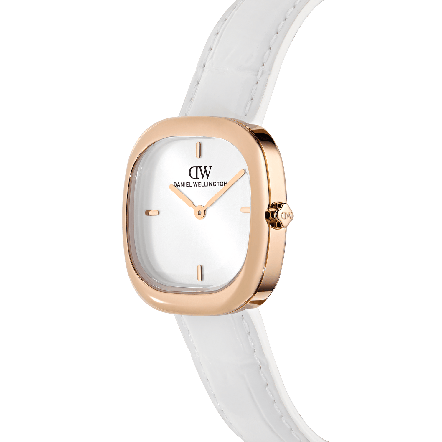 Corta White-Croc Rose Gold