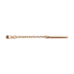ダニエルウェリントンのCharm Extension Chain（ローズゴールド）です。細やかなチェーンリンクの両端にシリコンストッパーとバーパーツを備えた、アクセサリーとしてもお使いいただけるエクステンションチェーンです。
