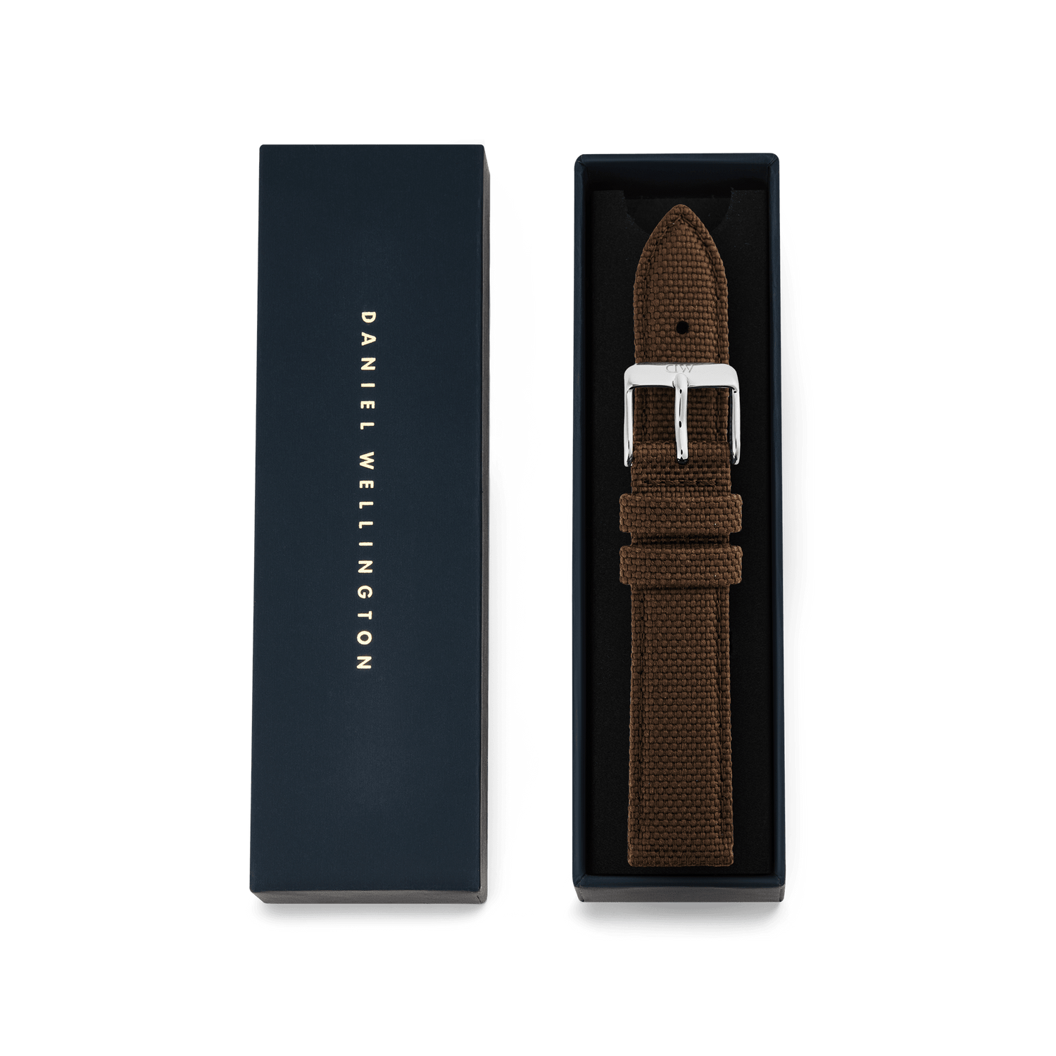 Brown Canvas Strap Silver