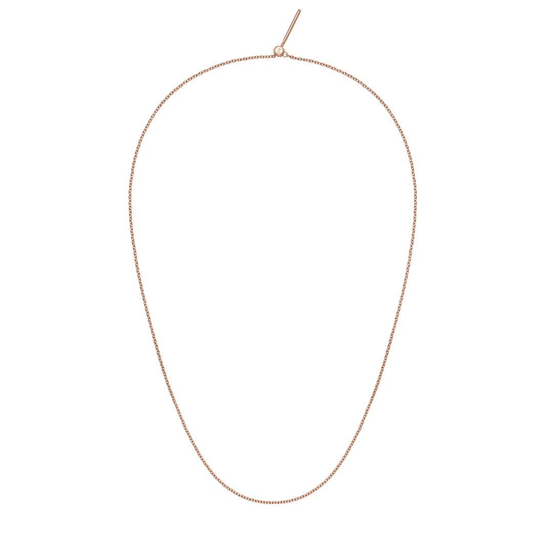 Rg Chain Design Heart Crystal Black Rose Gold Charm + Chain Necklace RG
