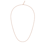 ダニエルウェリントンのCharms Chain Necklace ローズゴールドの全体像です。繊細なオーバルリンクチェーンとスライド式の留め具が特徴で、白背景の商品写真でご覧いただけます。