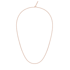 ダニエルウェリントンのCharms Chain Necklace ローズゴールドの全体像です。繊細なオーバルリンクチェーンとスライド式の留め具が特徴で、白背景の商品写真でご覧いただけます。