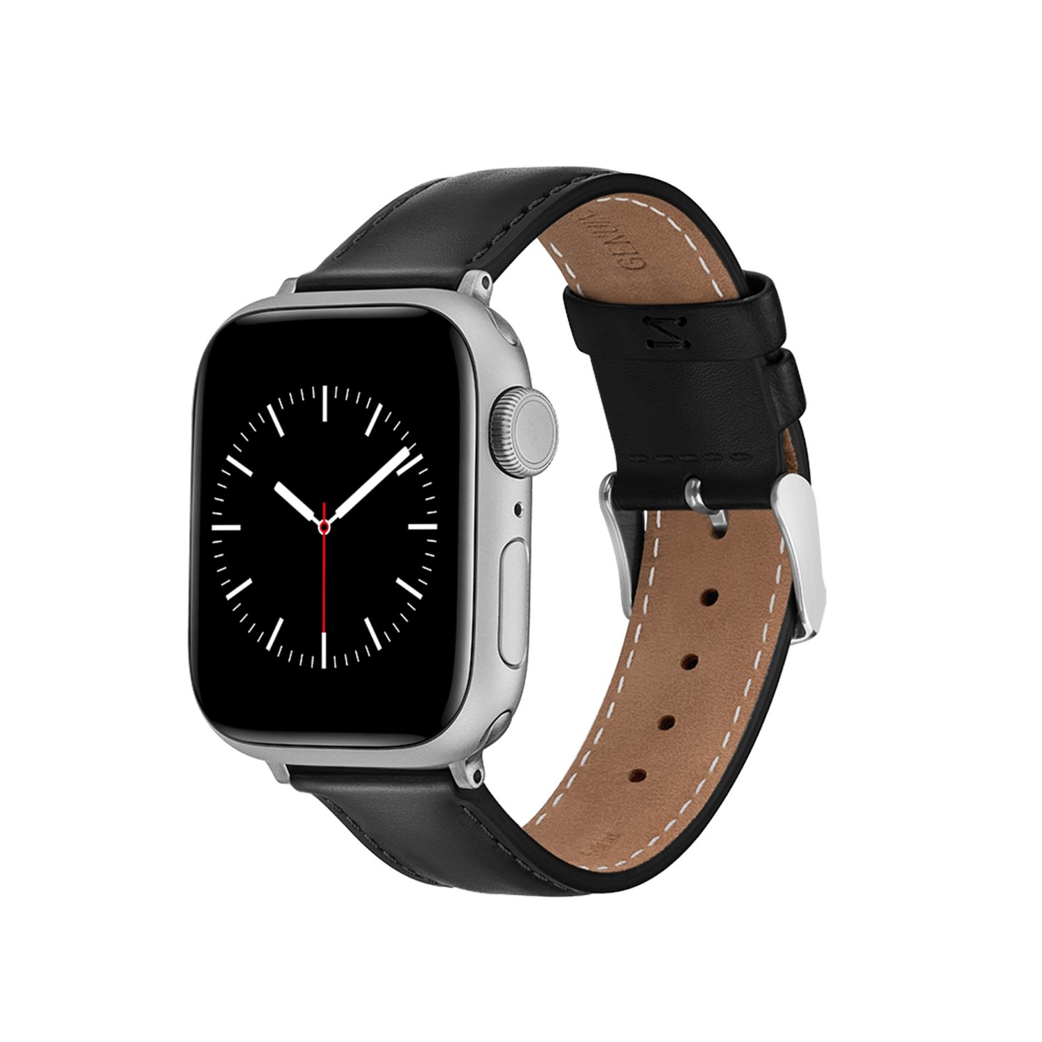 Smartwatch Leather Strap Silver