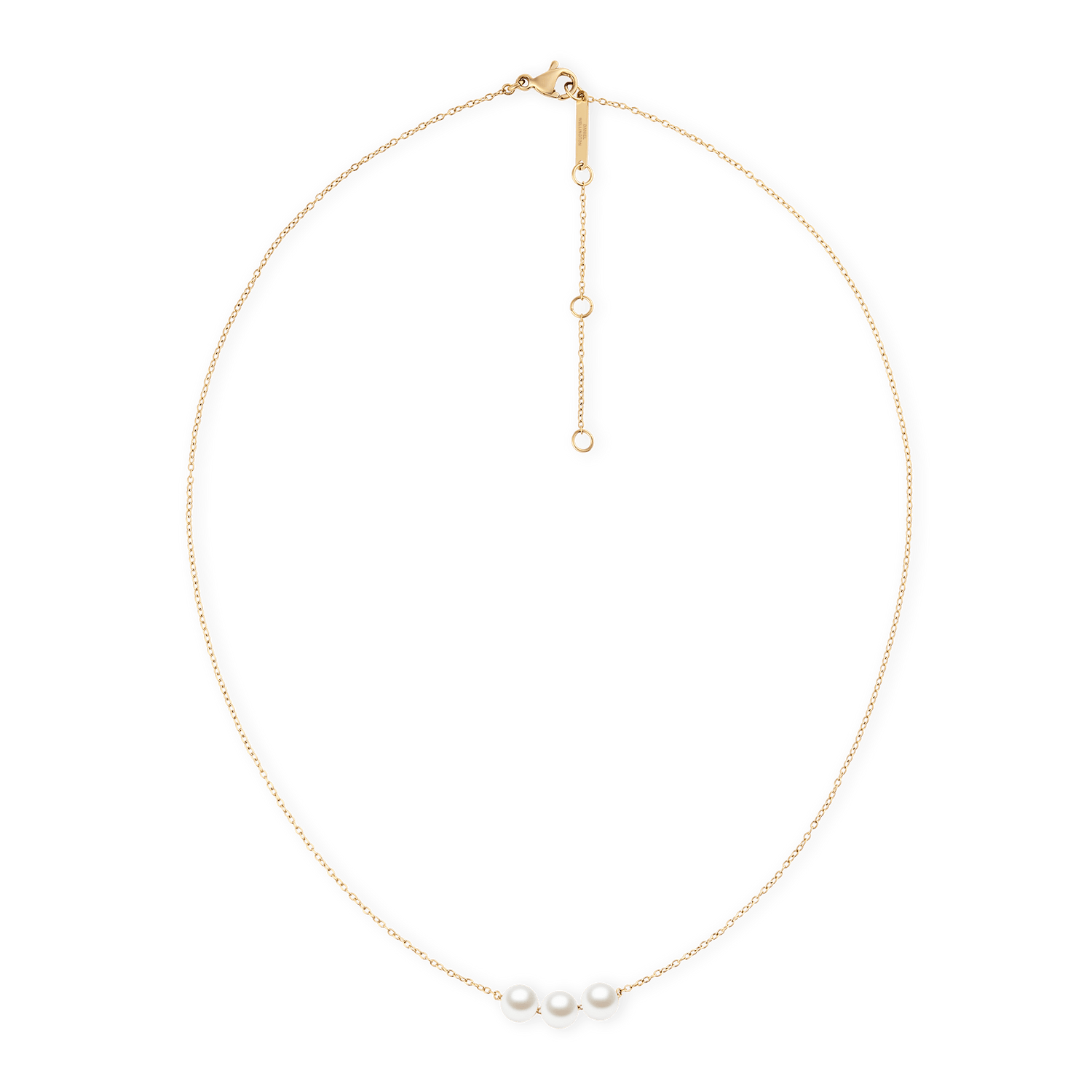 Pearl Trio Necklace Gold