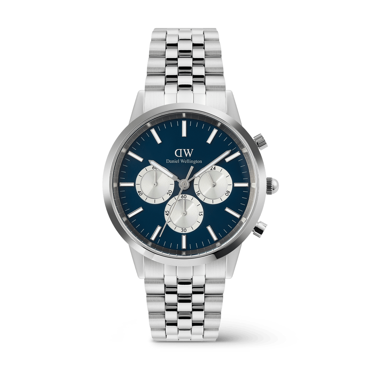 Iconic Chronograph Arch 5-Link Arctic Panda Silver