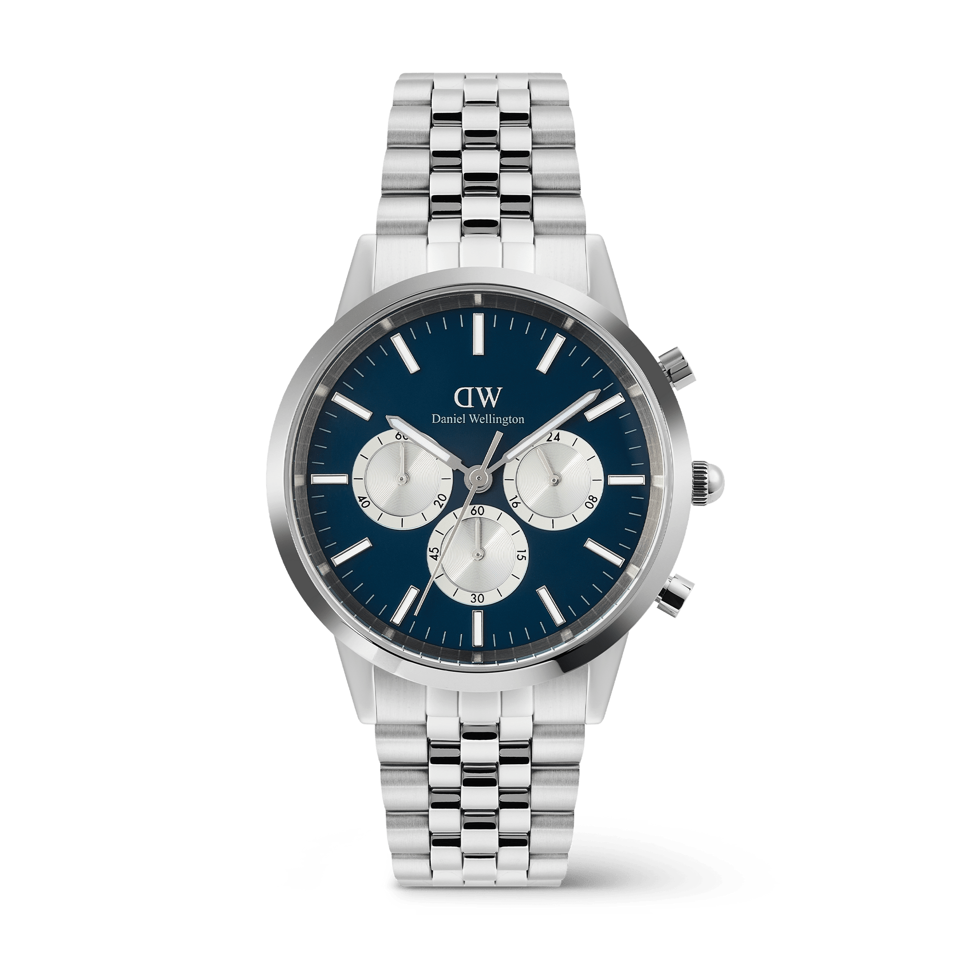 Iconic Chronograph Arch 5-Link Arctic Panda Silver