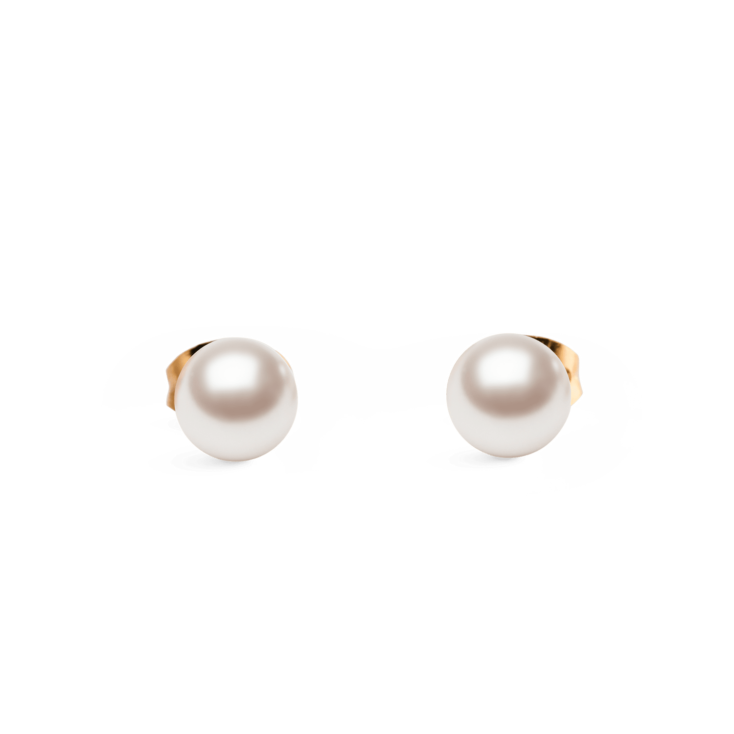 Pearl Stud Earrings Rose Gold