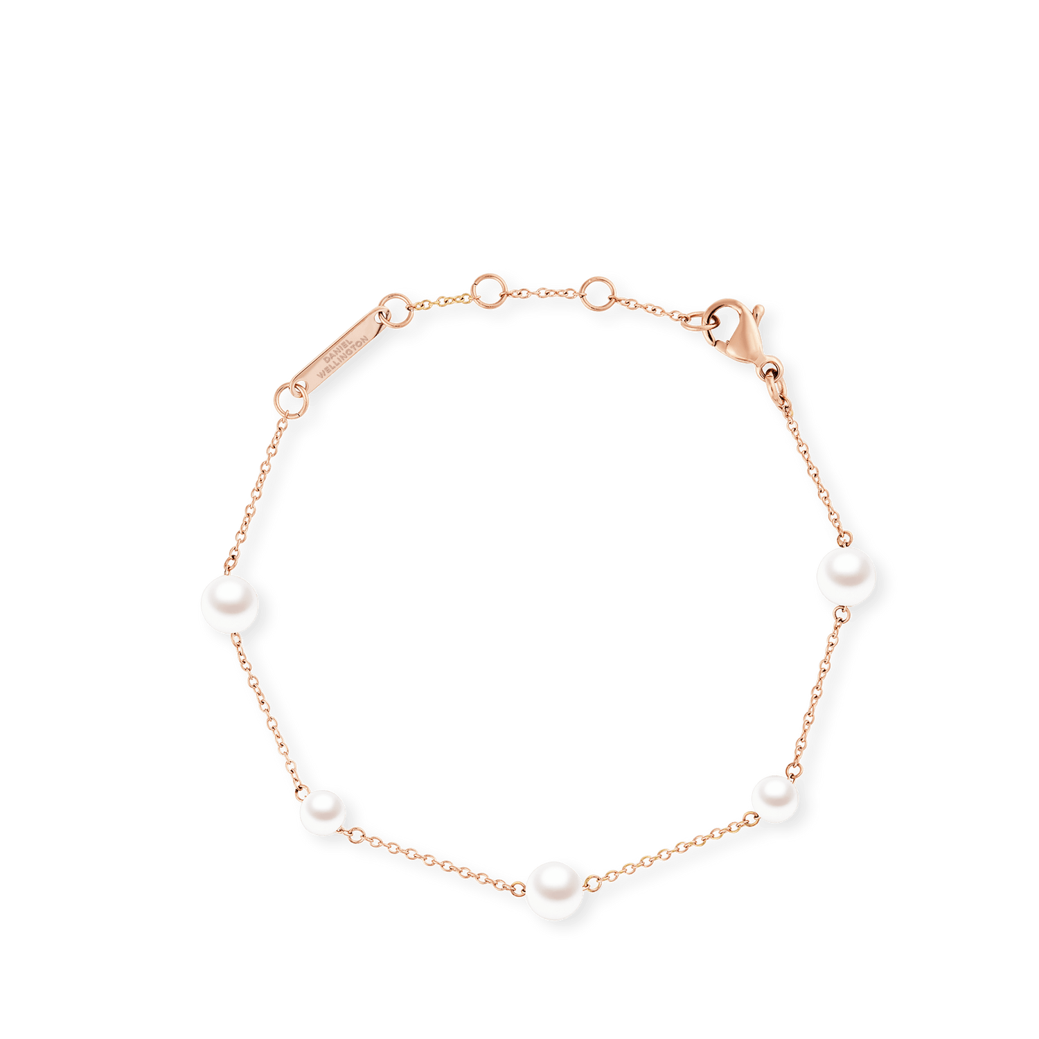 Pearl Step Bracelet Rose Gold